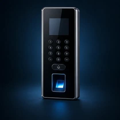 Biometric fingerprint access terminal with keypad and display